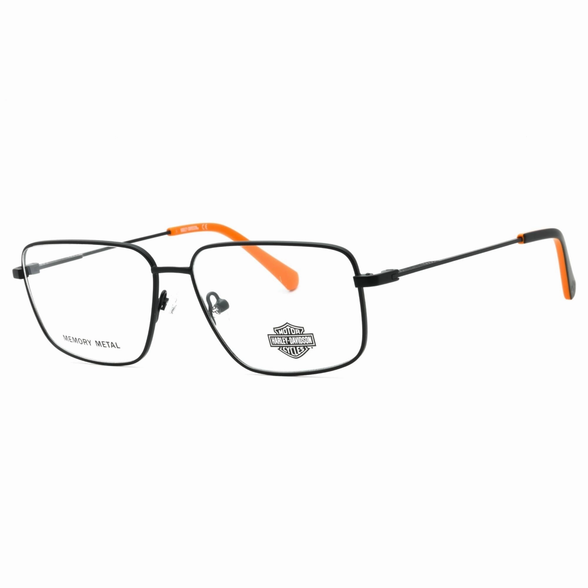 Harley Davidson Men's Eyeglasses - Matte Black Square Full Rim Frame | HD0954 002