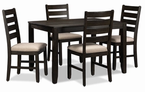 Hartford 5-Piece Dining Set - Dark Brown