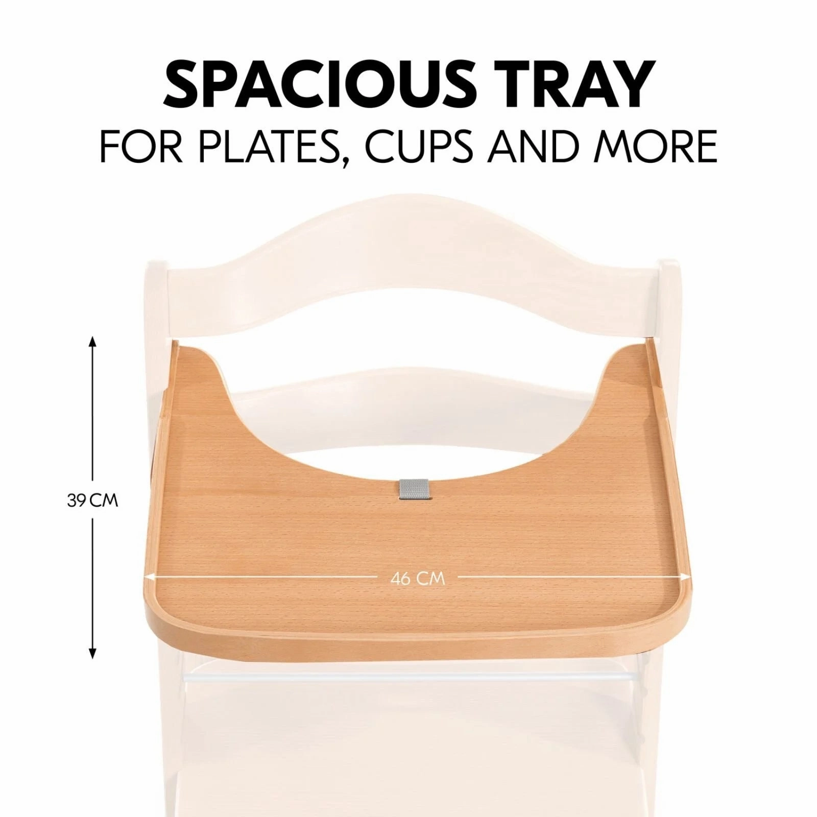 Hauck Alpha Wooden Tray - Natural