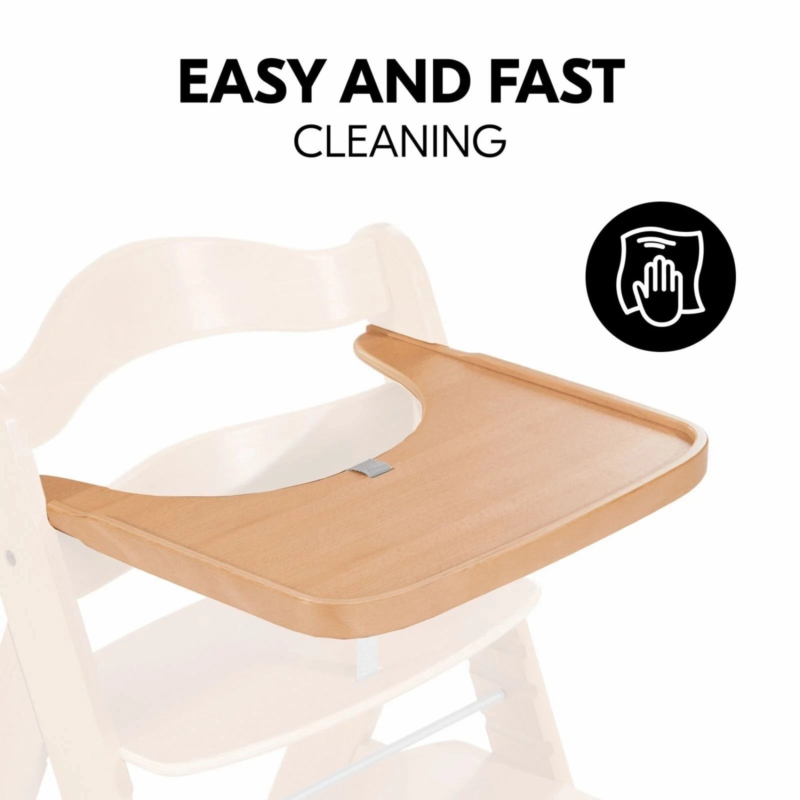 Hauck Alpha Wooden Tray - Natural