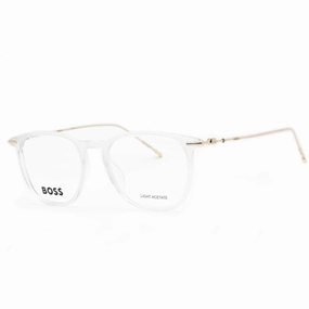 Hugo Boss Men's Eyeglasses - Crystal Plastic Cat Eye Shape Frame | BOSS 1313 0900 00