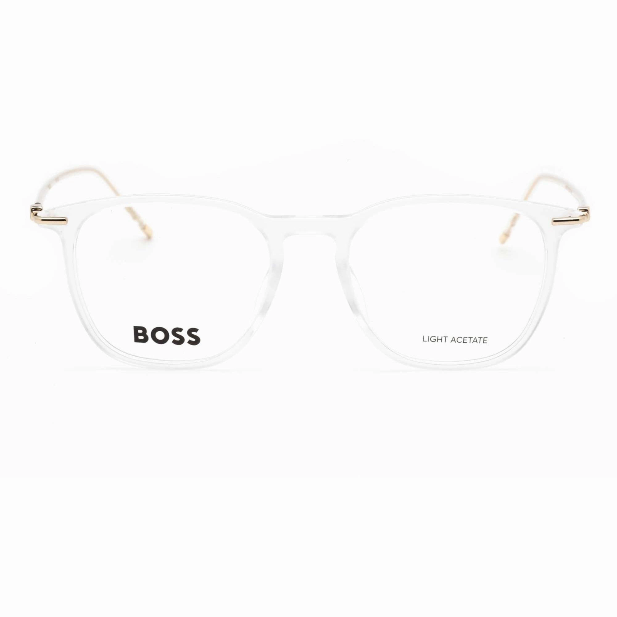 Hugo Boss Men's Eyeglasses - Crystal Plastic Cat Eye Shape Frame | BOSS 1313 0900 00