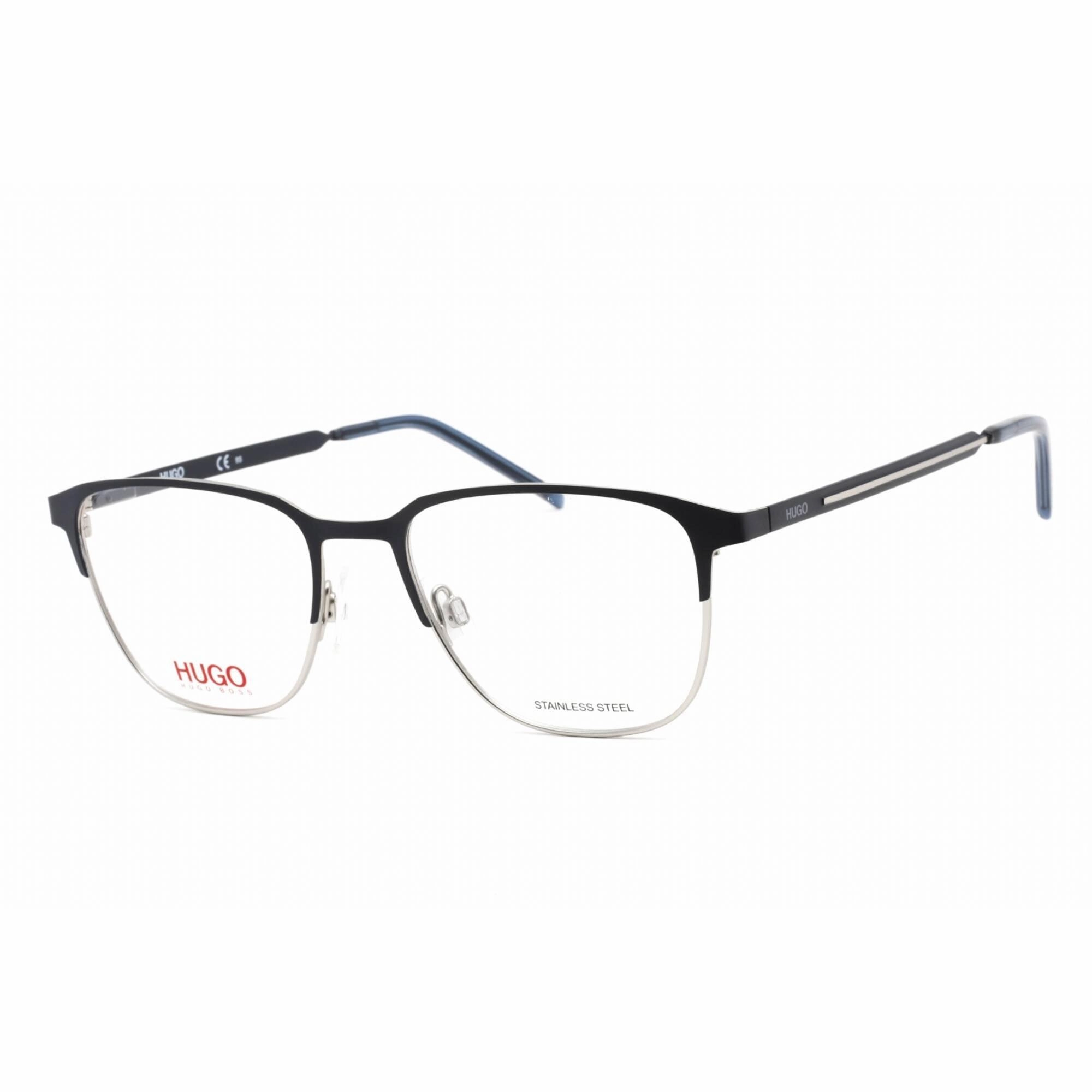 Hugo Men's Eyeglasses - Blue Ruthenium Stainless Steel Square Frame | HG 1155 0KU0 00