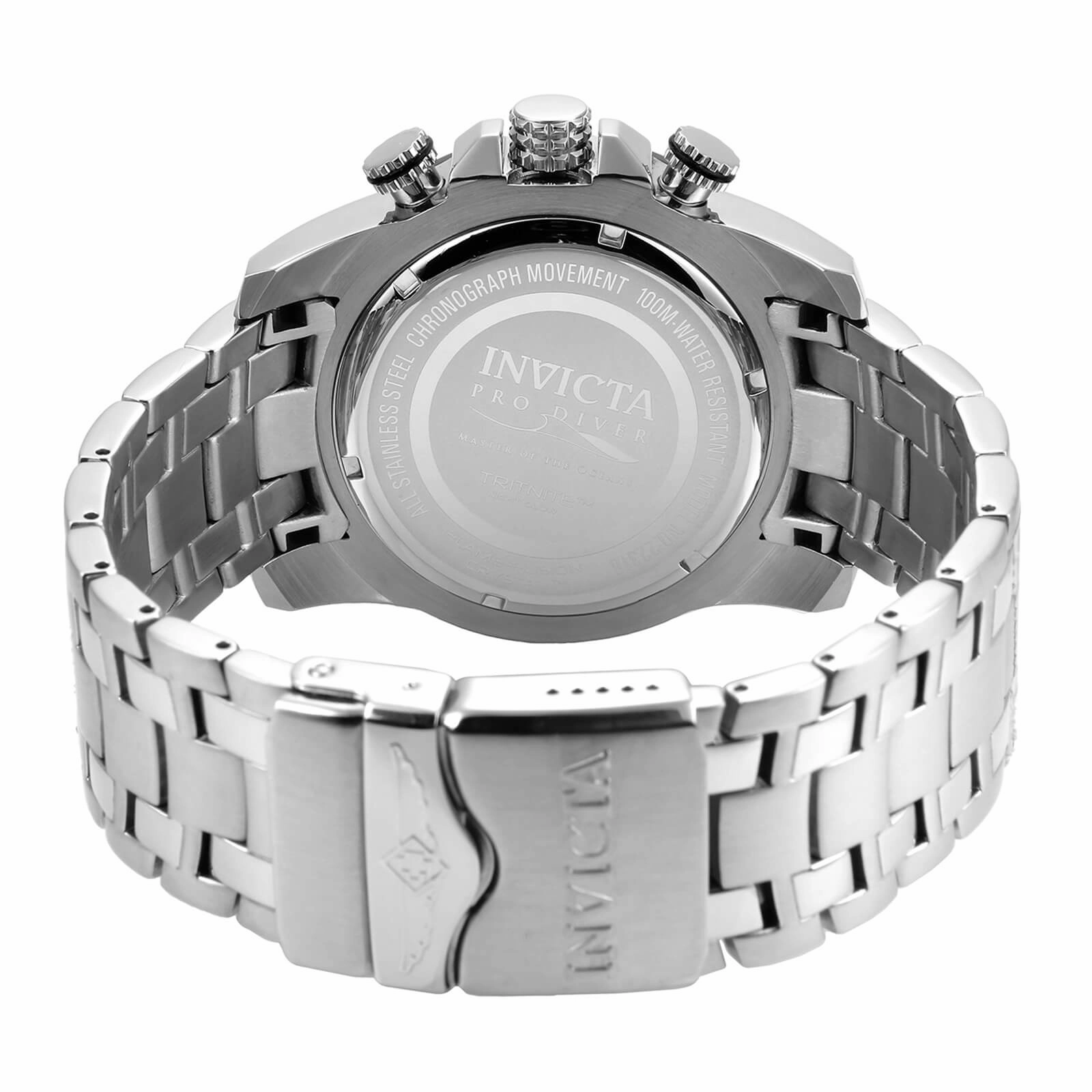 Invicta 22318 Men's Pro Diver Chronograph Black Dial Stainless Steel Bracelet Quartz Watch