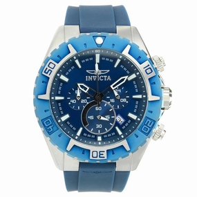 Invicta 22522 Men's Aviator Chronograph Blue Dial Blue Silicon Strap Watch