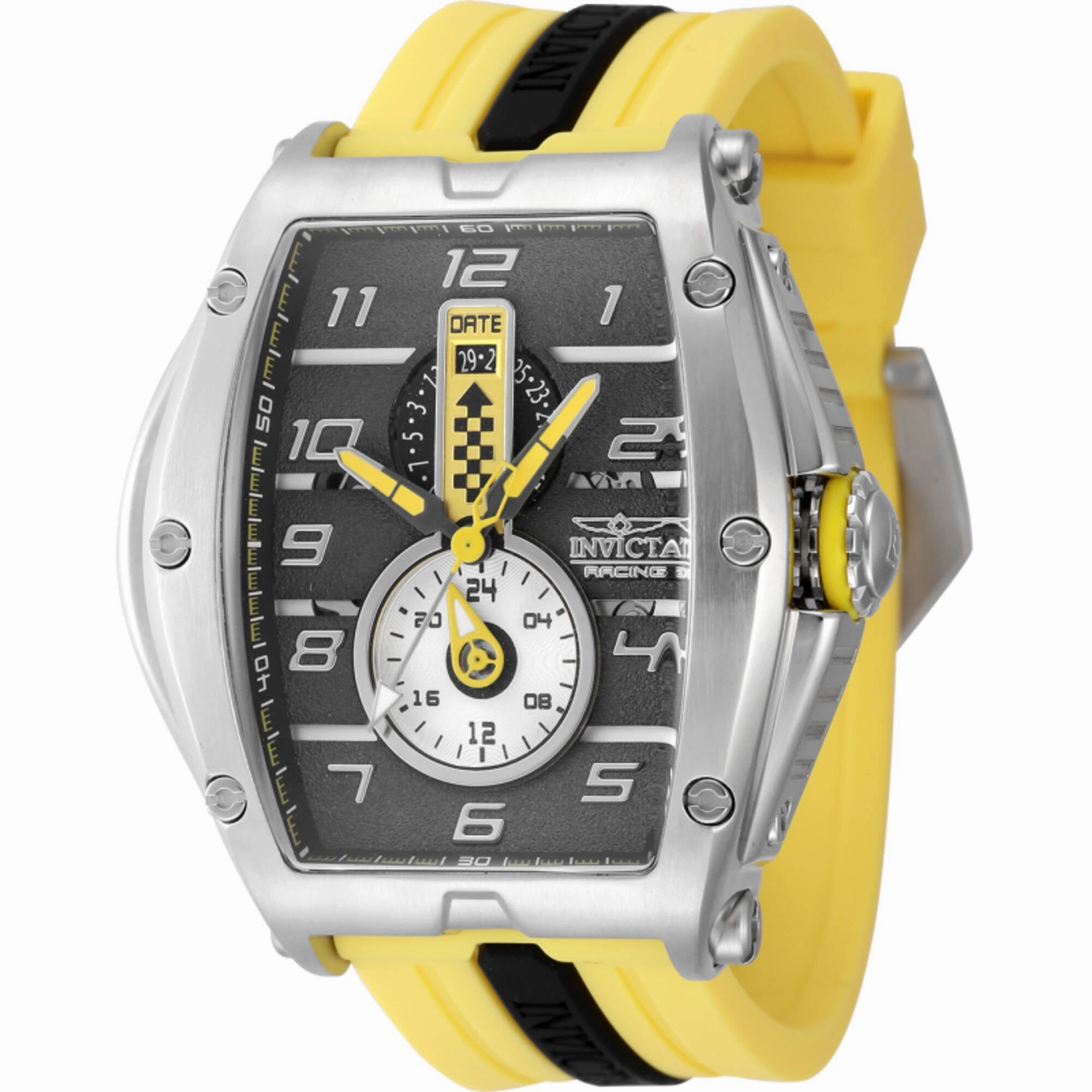 Invicta Men's Watch - Invicta Racing Quartz Yellow and Black Silicone Strap | 47383