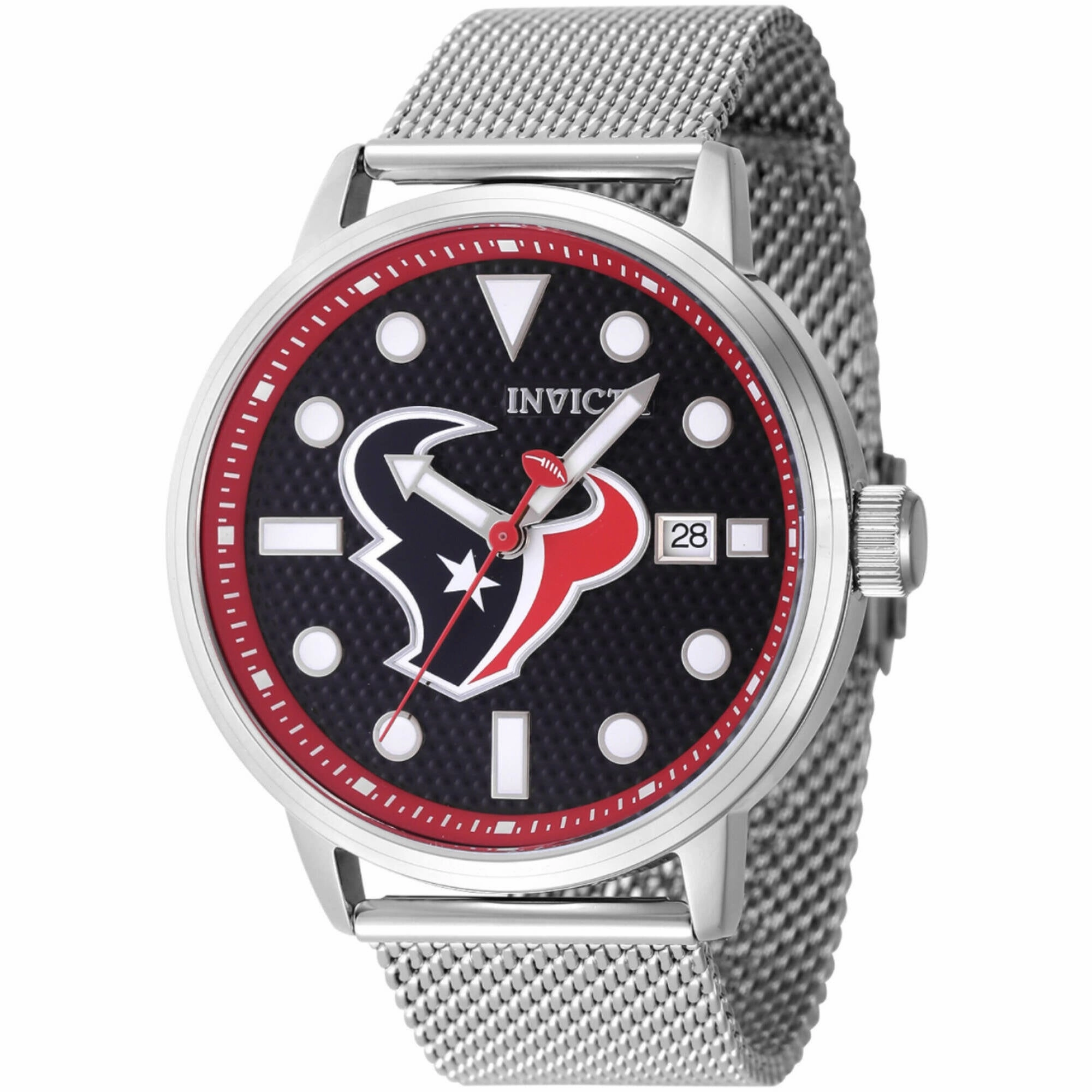 Invicta Men's Watch - NFL Houston Texans Dark Blue Dial Steel Mesh Bracelet | 47992