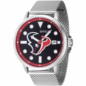 Invicta Men's Watch - NFL Houston Texans Dark Blue Dial Steel Mesh Bracelet | 47992