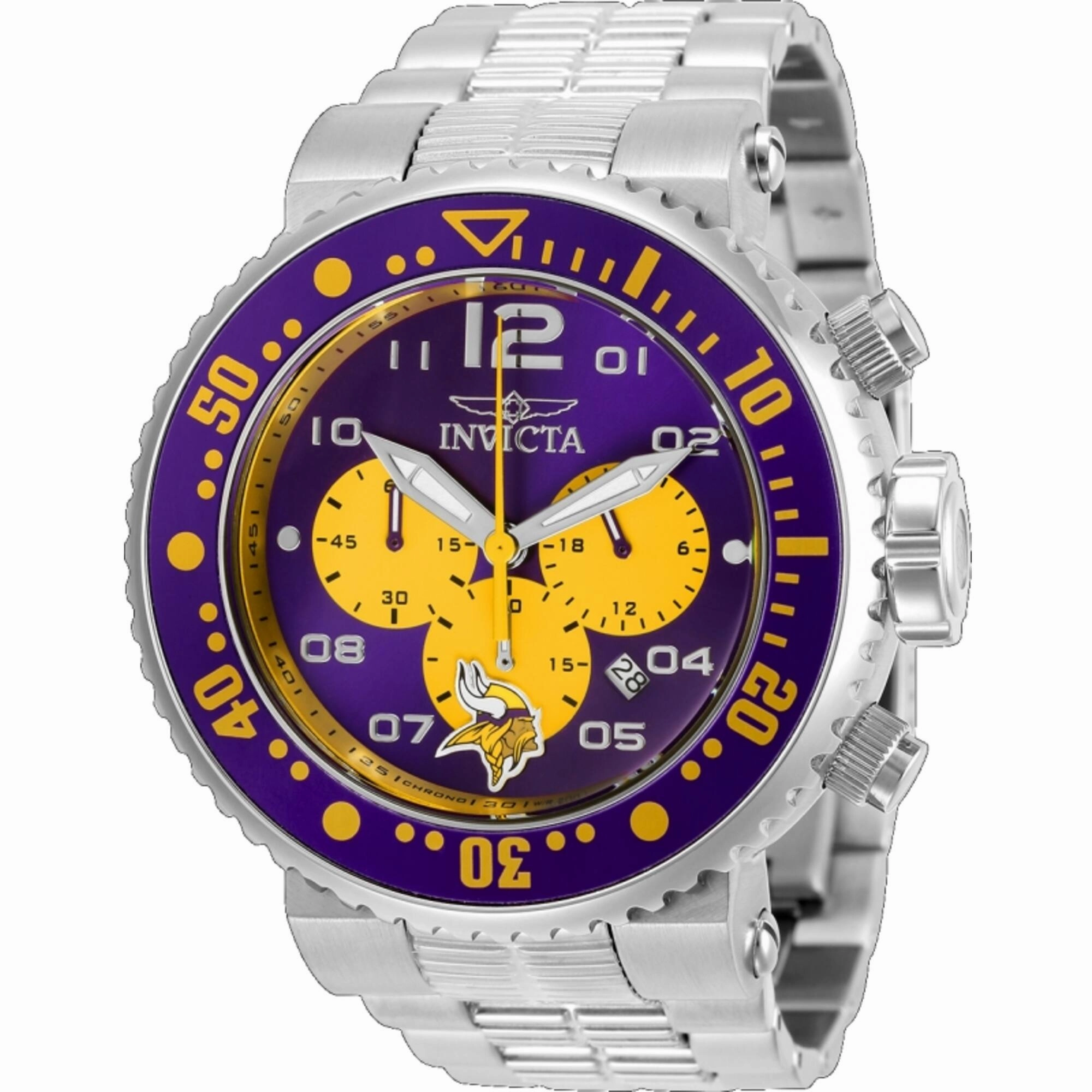 Invicta Men's Watch - NFL Minnesota Vikings Chrono Purple and Yellow Dial | 30274
