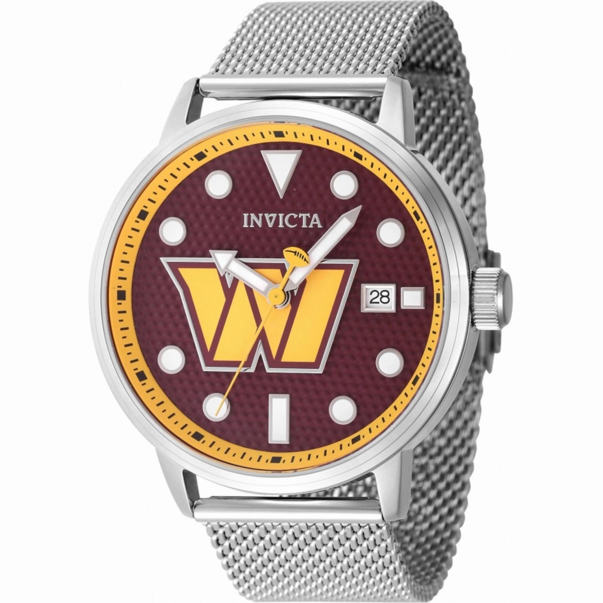 Invicta Men's Watch - NFL Washington Commanders Dark Red Dial Mesh Bracelet | 47983