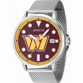 Invicta Men's Watch - NFL Washington Commanders Dark Red Dial Mesh Bracelet | 47983