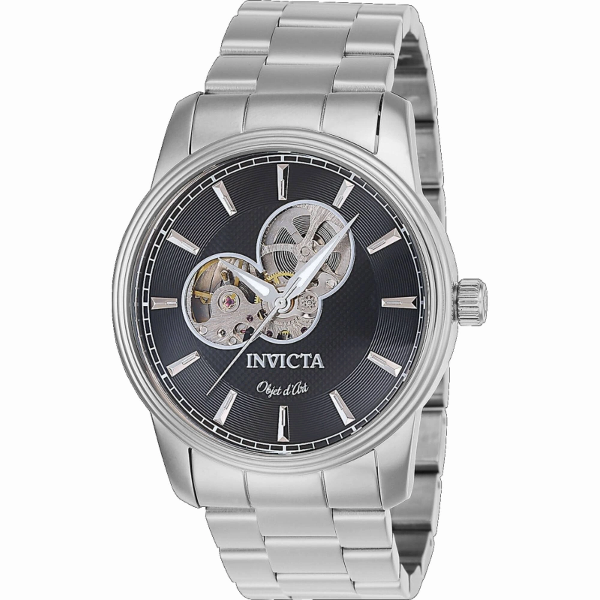 Invicta Men's Watch - Objet D Art Automatic Open Heart Dial Silver Bracelet | 27559