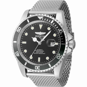 Invicta Men's Watch - Pro Diver Automatic Black Dial Stainless Steel Bracelet | 47964