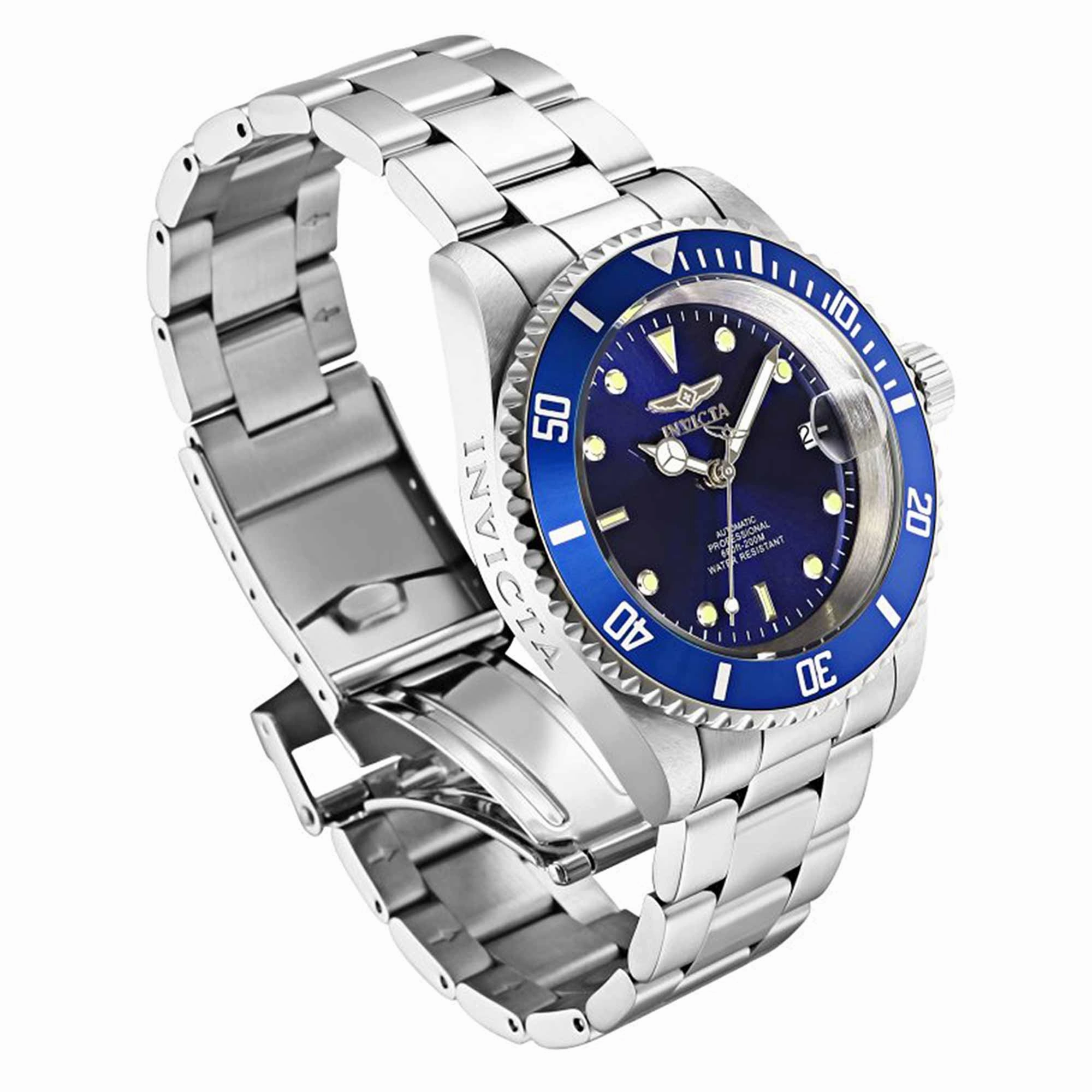 Invicta Men's Watch - Pro Diver Quartz Blue Dial Stainless Steel Bracelet | 9094OB