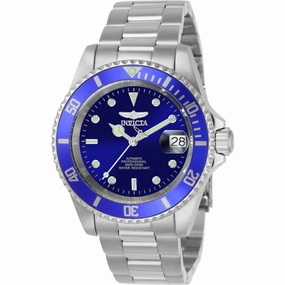 Invicta Men's Watch - Pro Diver Quartz Blue Dial Stainless Steel Bracelet | 9094OB