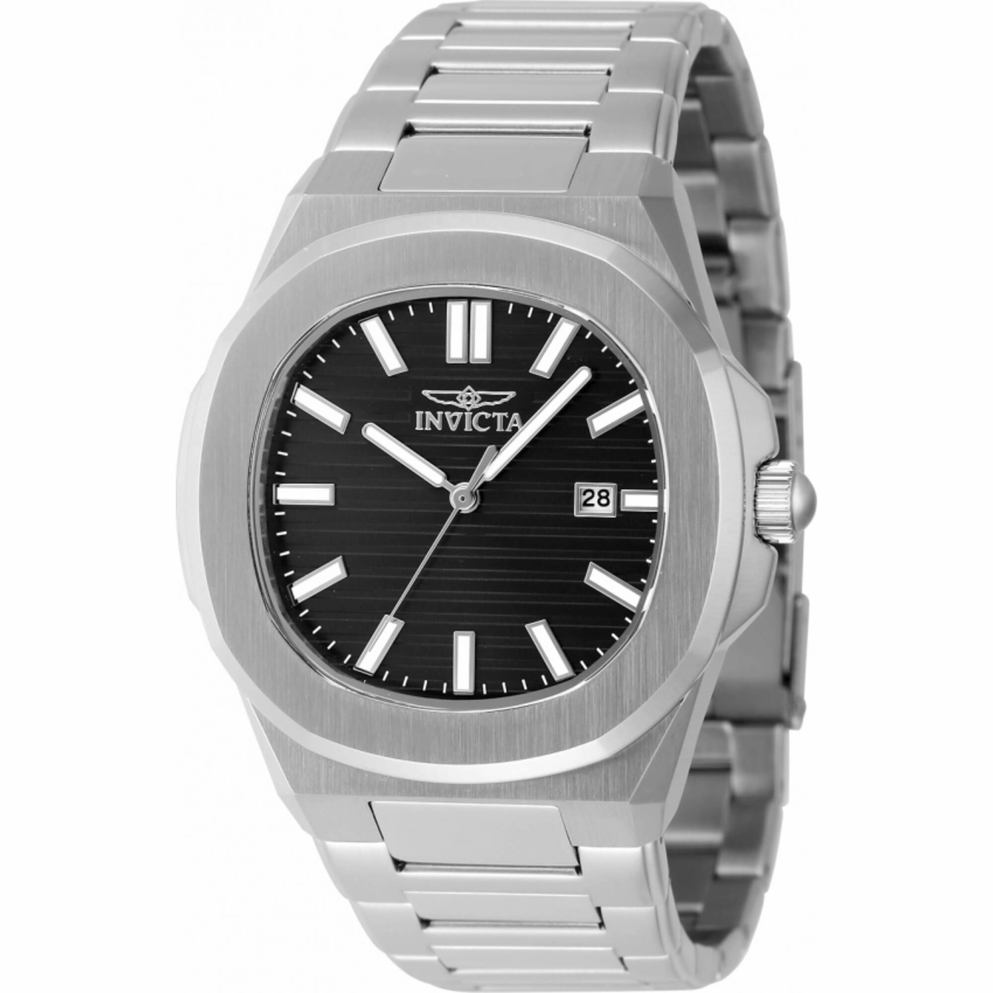 Invicta Men's Watch - Speedway Quartz Black Dial Stainless Steel Bracelet | 48319