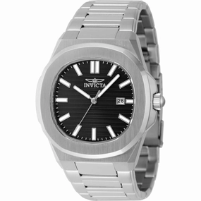 Invicta Men's Watch - Speedway Quartz Black Dial Stainless Steel Bracelet | 48319