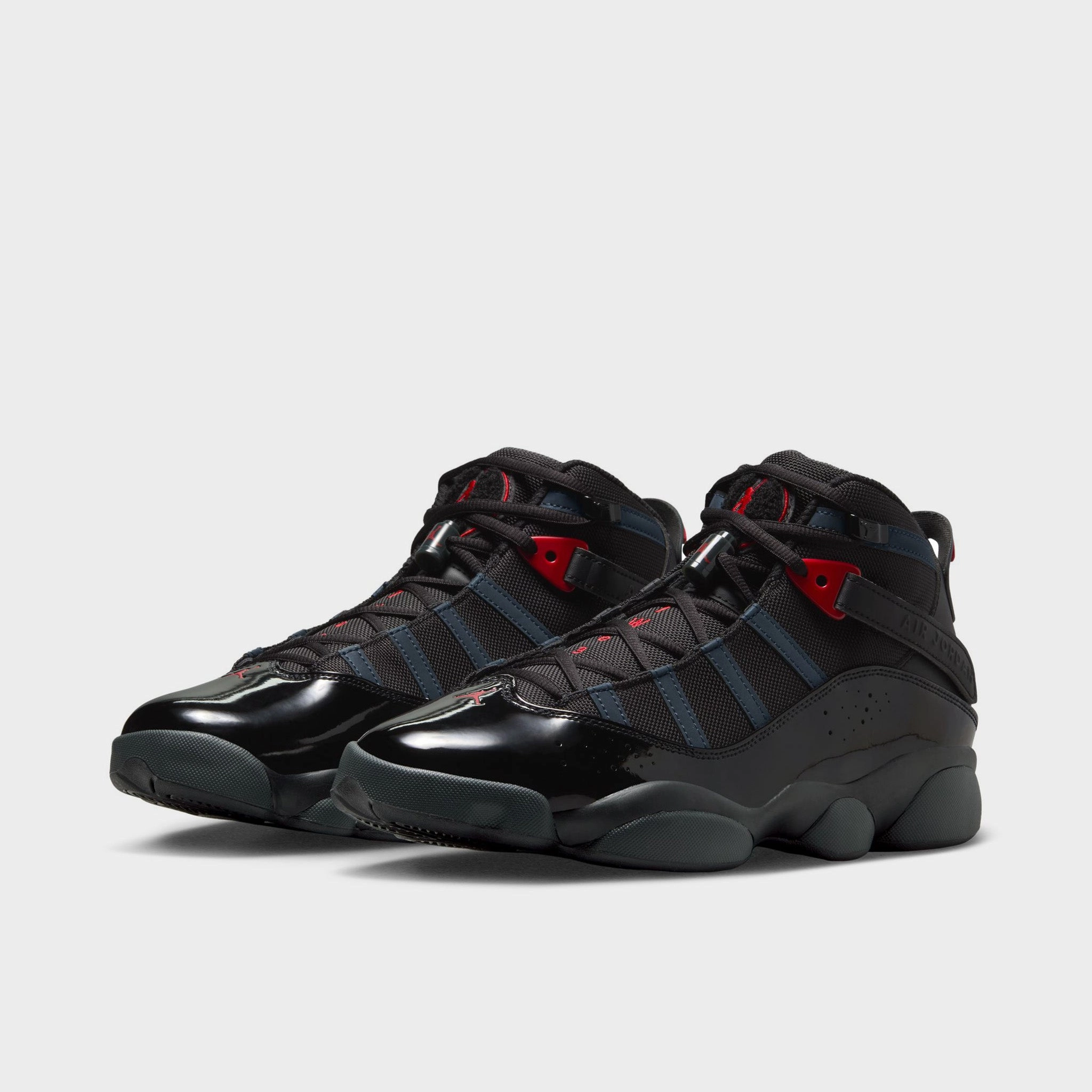 Jordan 6 Rings Black / Fire Red - Anthracite