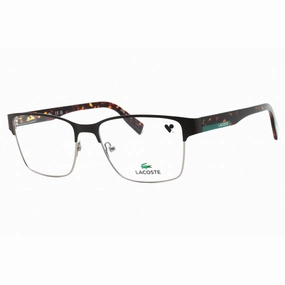Lacoste Men's Eyeglasses - Matte Brown Metal Square Full Rim 53 mm Frame | L2286 201
