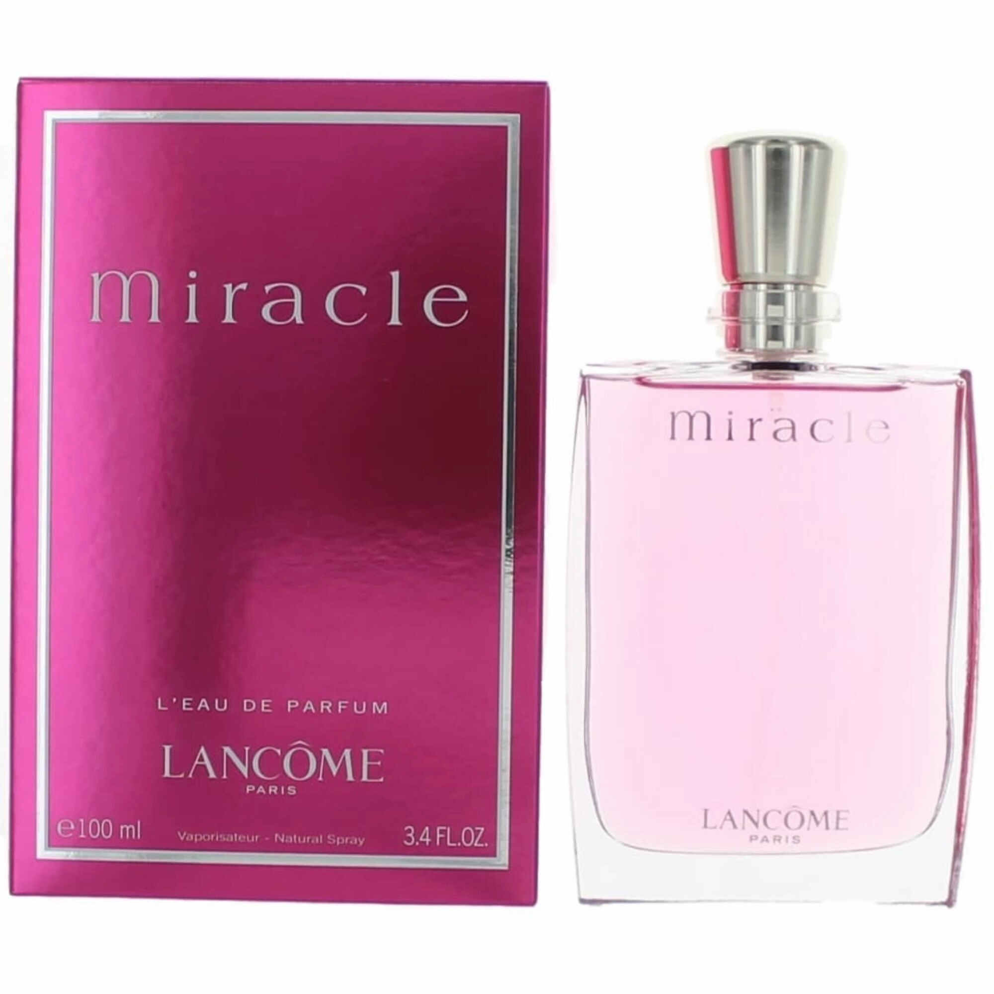 Lancome Women's Eau De Parfum Spray - Miracle Lychee and Freesia Top Notes, 3.4 oz