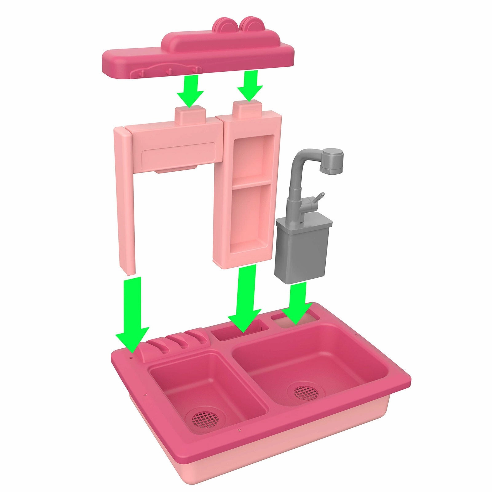 Let's Be Child Play Sink with Running Water Assorted