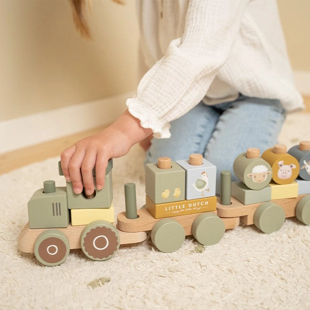 Little Dutch Little Farm Stacking Train Tractor