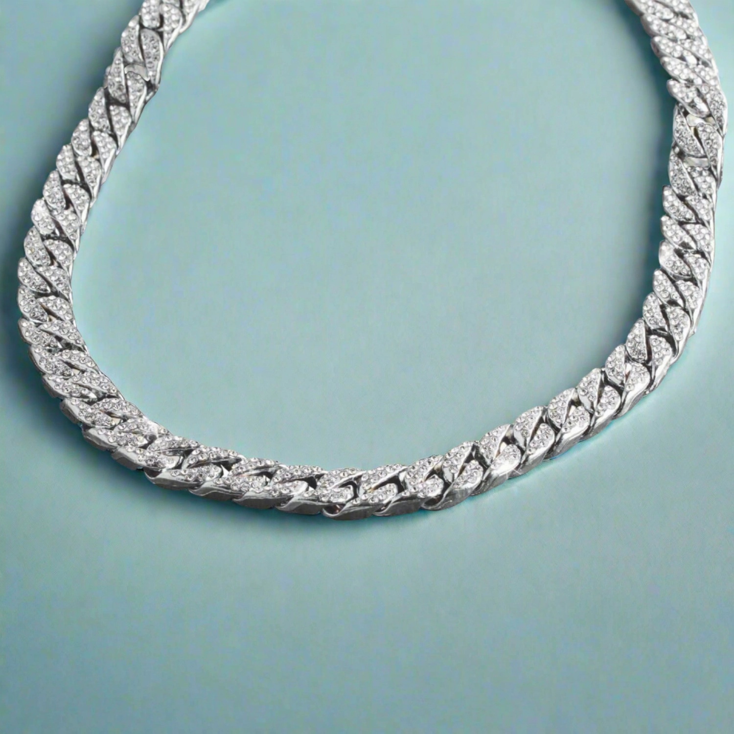 Logan Curb Rhodium Necklace