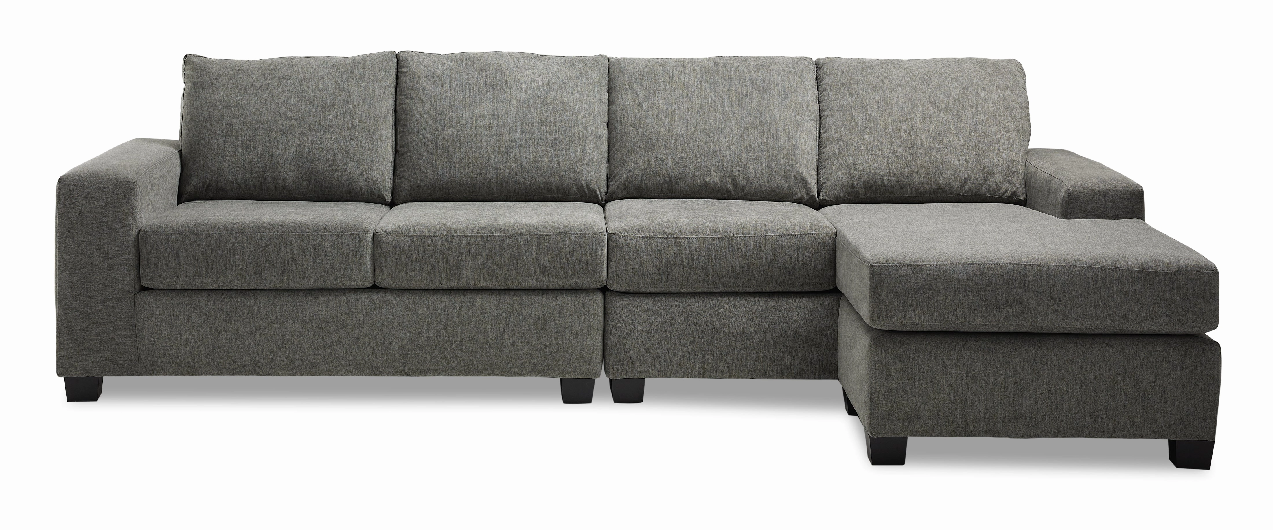 Luna 2-Piece Sectional with Reversible Chaise - Grey