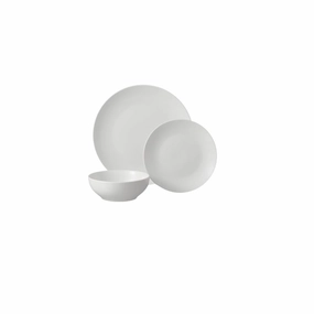 Mainstays MS52100027784WH Glazed White Stoneware Dinnerware Set, 12-Pieces