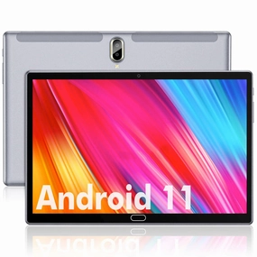 MEIZE K118A 10" Android 11.0 1.6GHz SC9863A Octa-Core 64GB   4GB Dual SIM Tablet 4G Cellular 1080P HD Tablet (Gray)