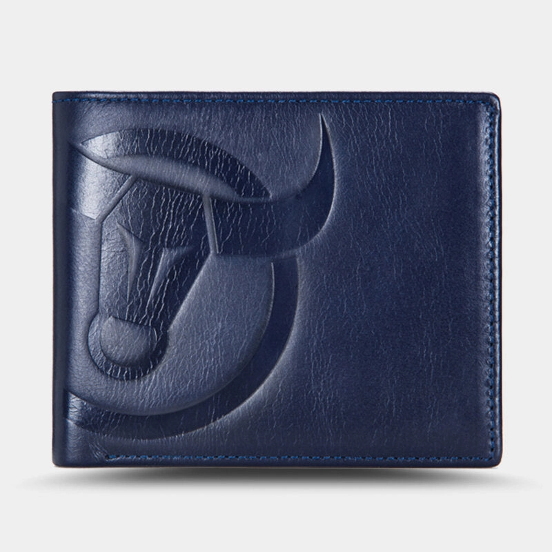 Men Horizontal Vertical Wallets Bifold RFID Anti-theft Brush Multi-card Slot Card Holder Money Clip Cowhide Wallets