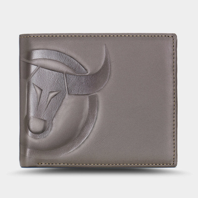 Men Horizontal Vertical Wallets Bifold RFID Anti-theft Brush Multi-card Slot Card Holder Money Clip Cowhide Wallets