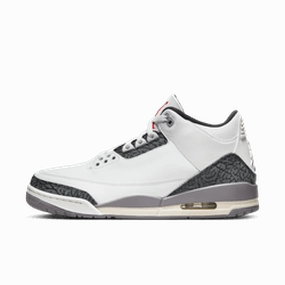 Men's Air Jordan 3 Retro - SUMMIT WHITE/FIRE RED-CEMENT GREY-BLACK