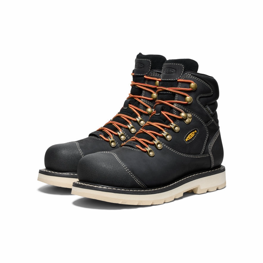 Men's Cincinnati  6" Waterproof 90° Heel Boot (Carbon Toe)  |  Black/Sandshell