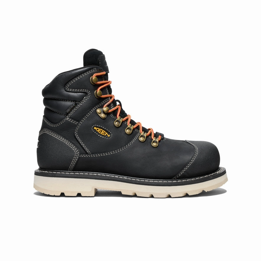 Men's Cincinnati  6" Waterproof 90° Heel Boot (Carbon Toe)  |  Black/Sandshell