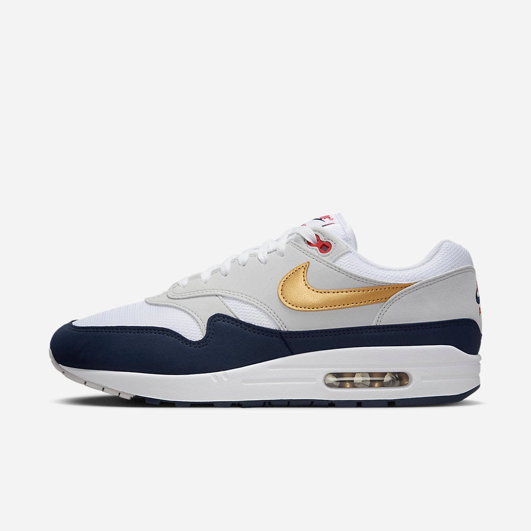 Men's Nike Air Max 1 - OBSIDIAN/METALLIC GOLD-WHITE