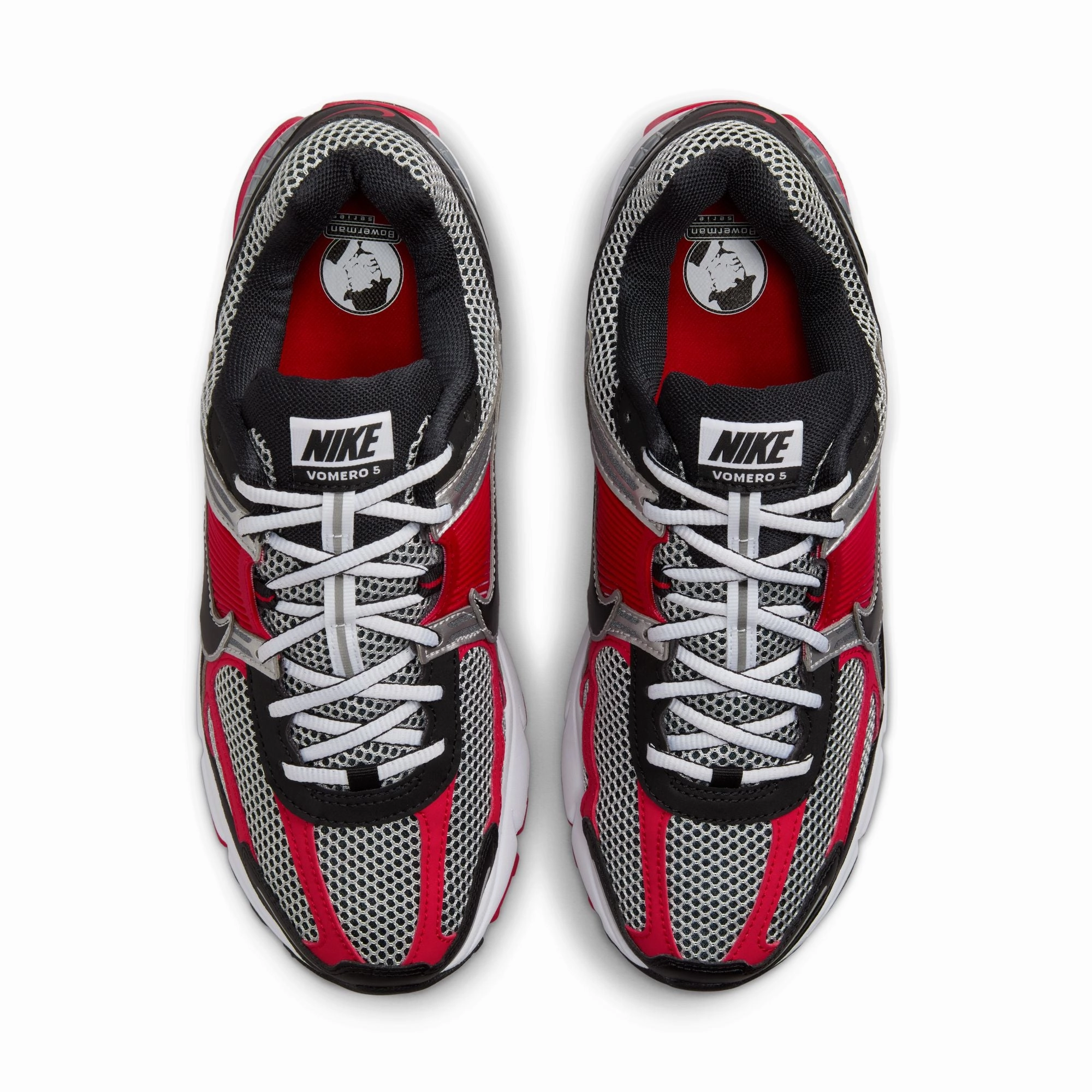 Men's Nike Zoom Vomero 5 - METALLIC SILVER/BLACK-UNIVERSITY RED