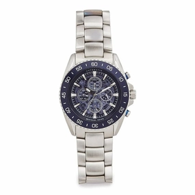 Michael Kors JetMaster Blue Skeleton Dial Stainless Steel Men's Watch MK9024