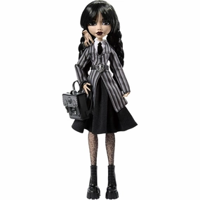 Monster High Wednesday Collectible Doll, Wednesday Addams in Nevermore Academy Uniform With Thing
