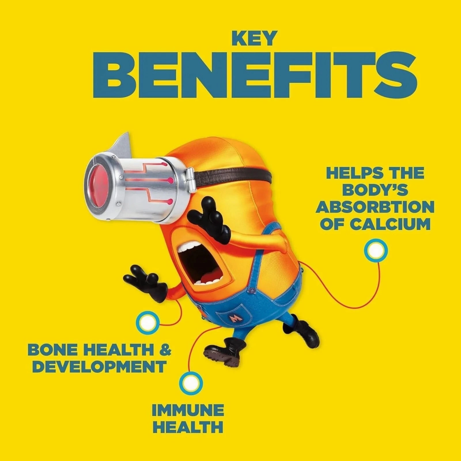 Nutriburst Minions Mighty Bones Vitamins 4  years 60 pcs