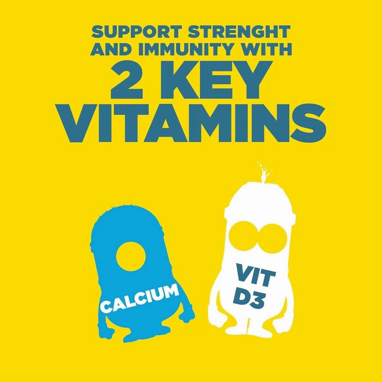 Nutriburst Minions Mighty Bones Vitamins 4  years 60 pcs