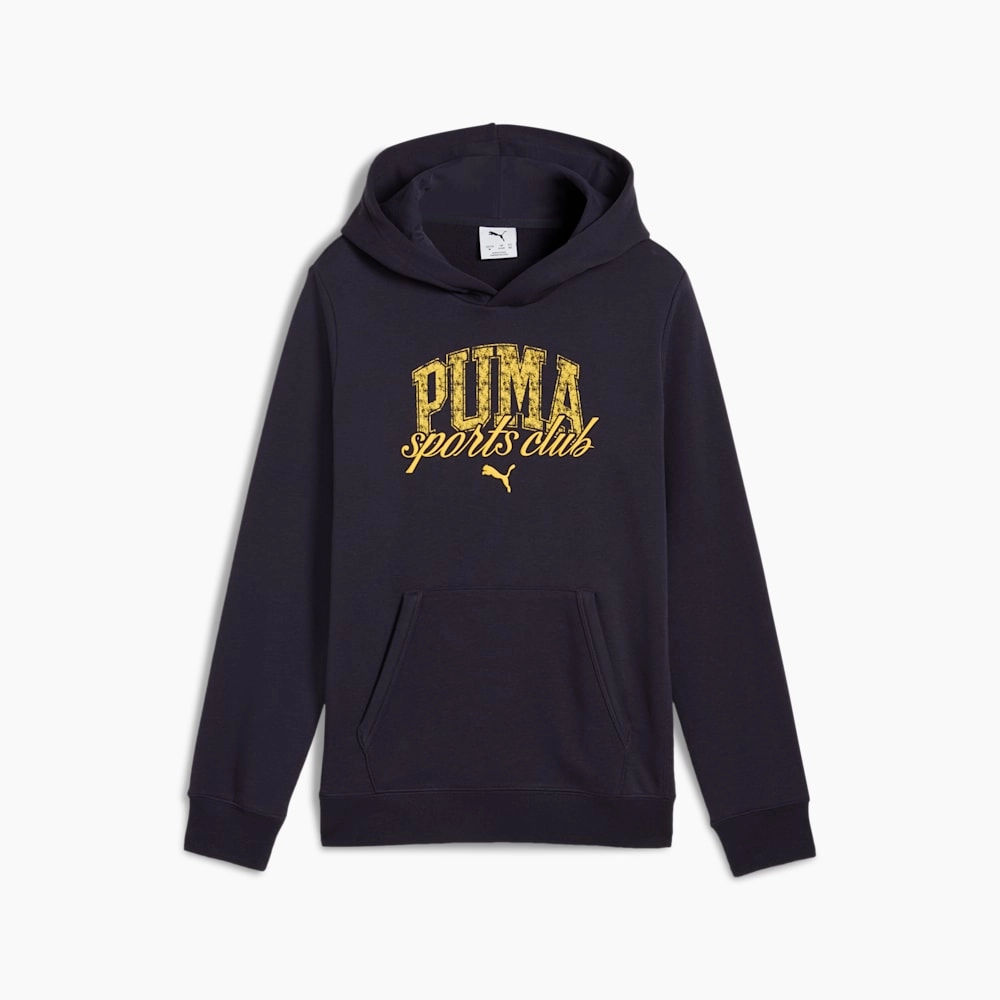 PUMA KID'S CLASS FRENCH TERRY NAVY HOODIE