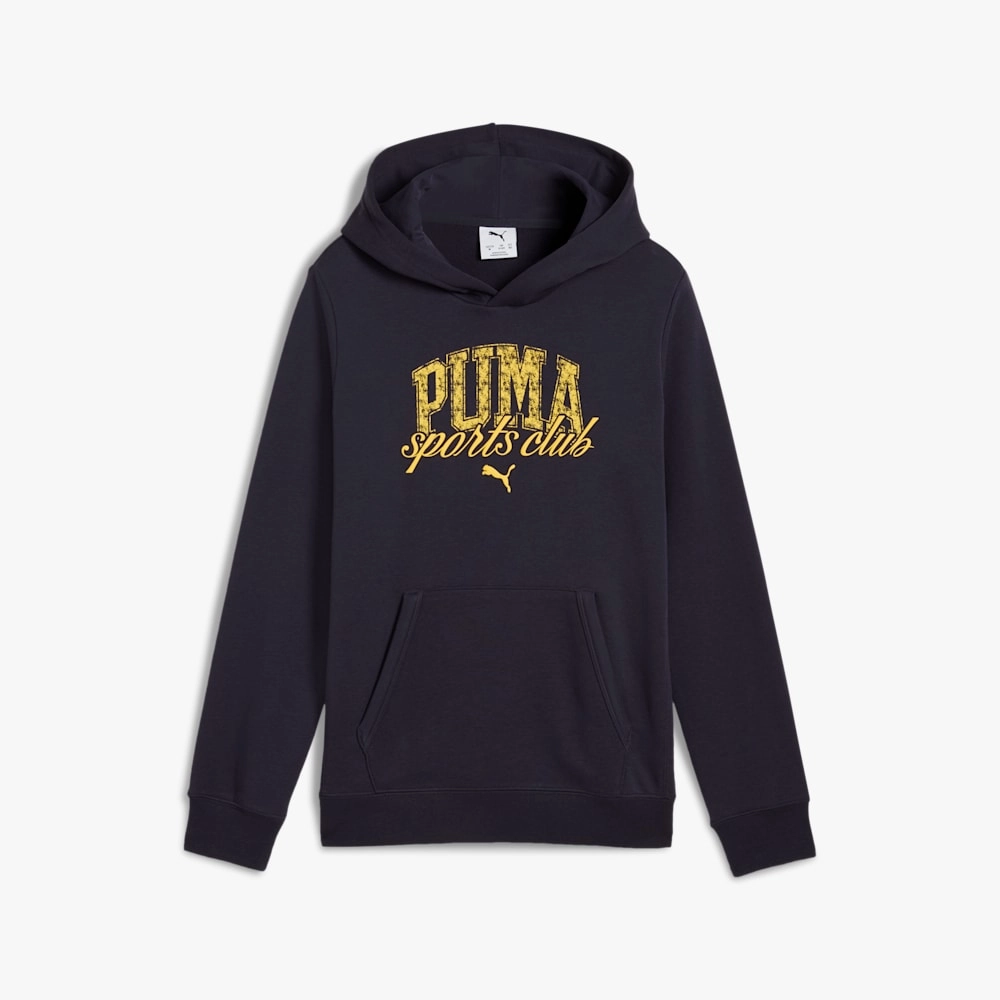 PUMA KID'S CLASS FRENCH TERRY NAVY HOODIE