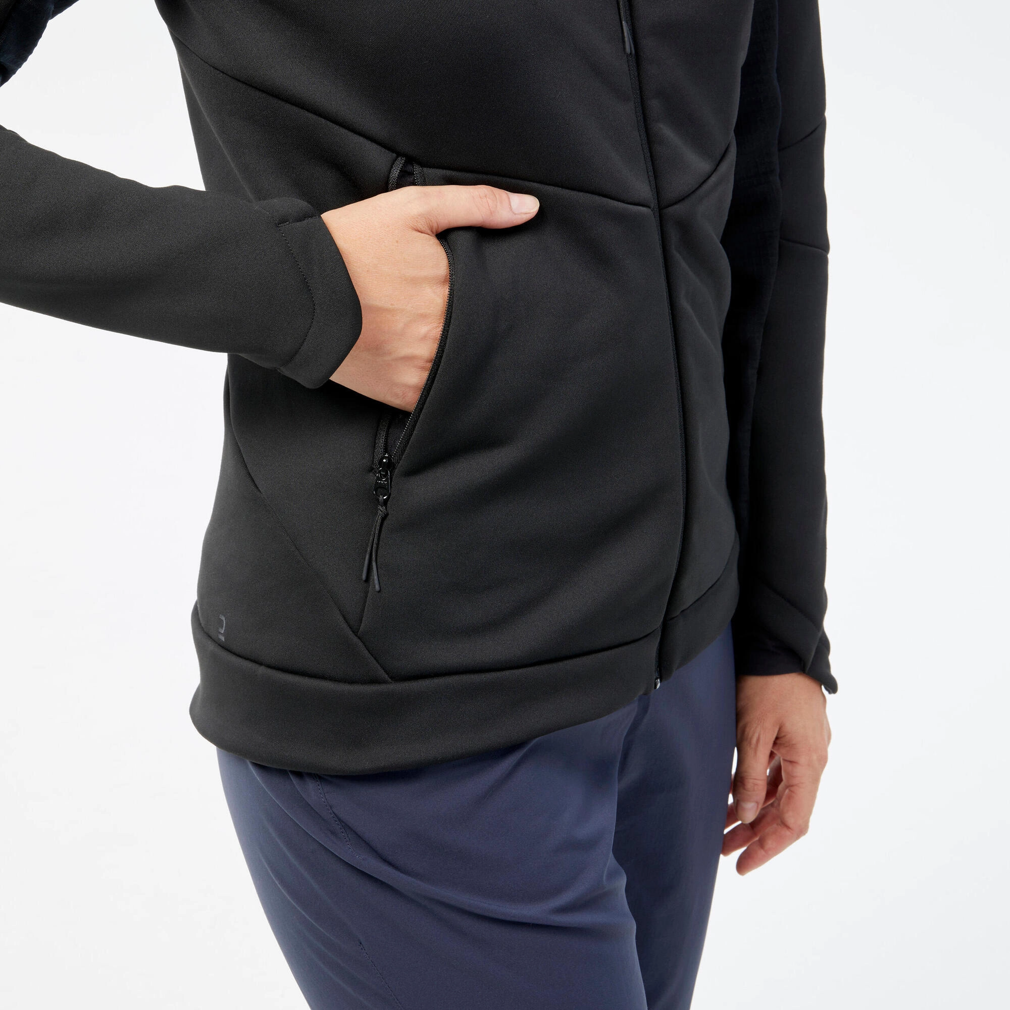 Quechua Women's Hiking Fleece Jacket - MH520 Hood