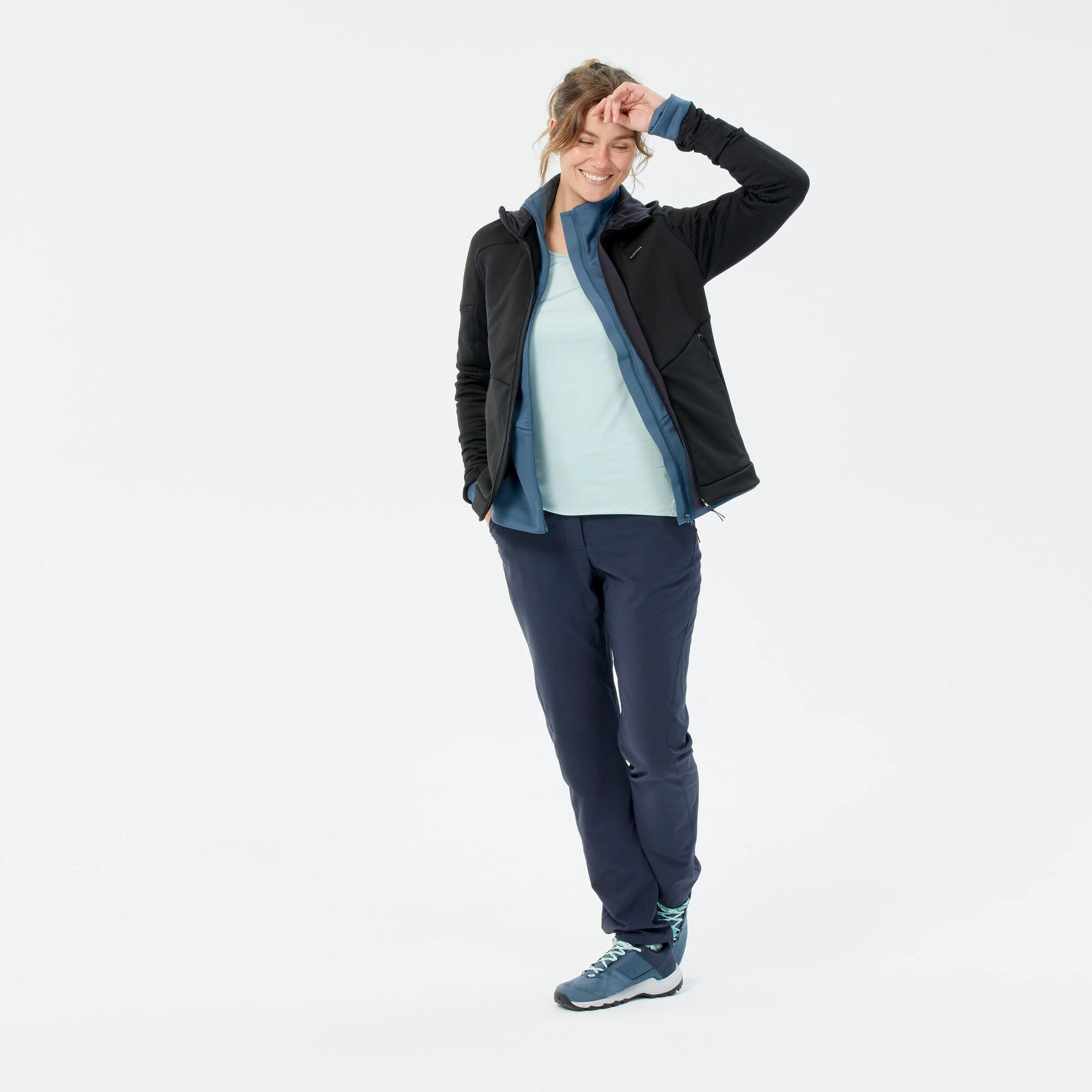 Quechua Women's Hiking Fleece Jacket - MH520 Hood
