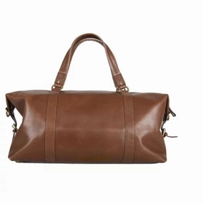 Savi Leathers SAVI12012023 Genuine Leather Duffel Bag Dark Brown