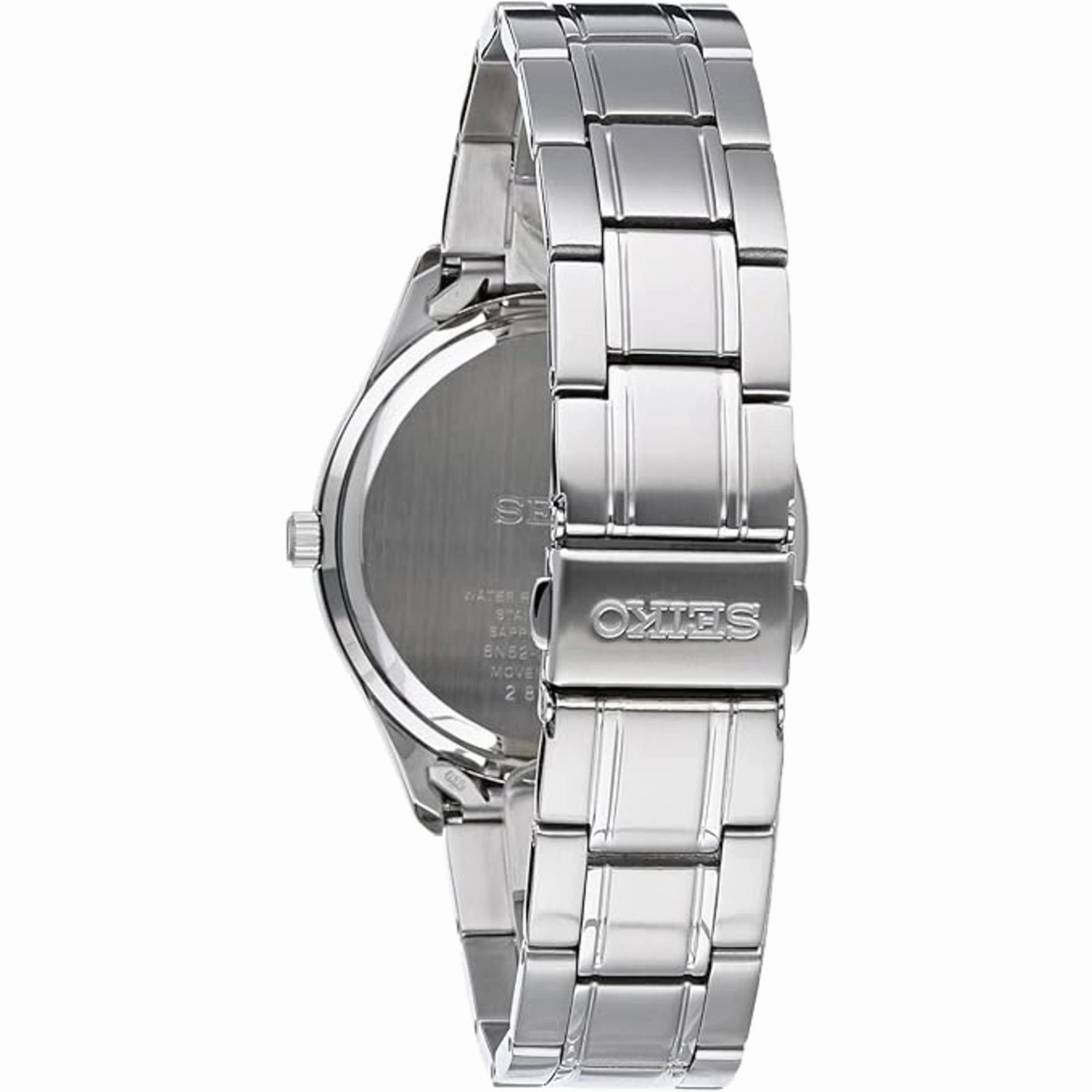 Seiko Men's Watch - Quartz Blue Dial Silver Steel Bracelet Date Display | SUR419P1