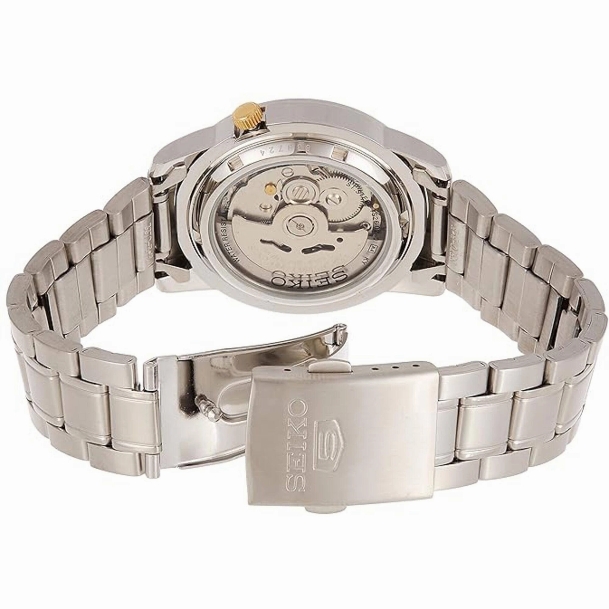 Seiko Men's Watch - Seiko 5 Automatic White Dial Stainless Steel Bracelet | SNKK07