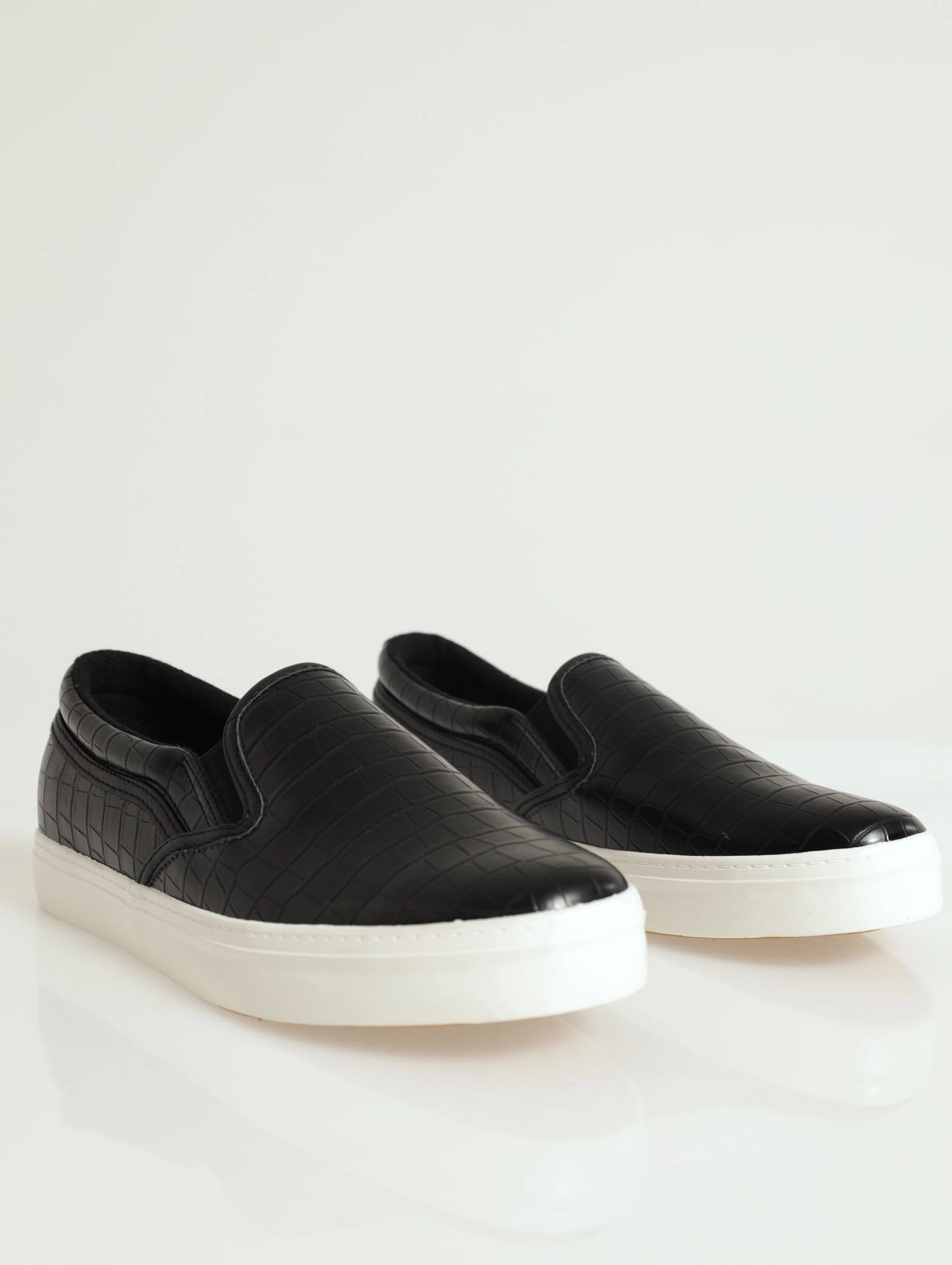Slip On Street Sneaker With Metal Heel Insert