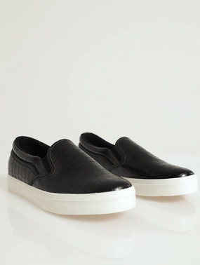 Slip On Street Sneaker With Metal Heel Insert
